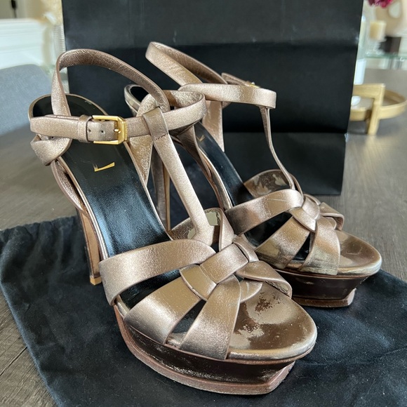 Saint Laurent Tribute Platform Sandals - Picture 5 of 17